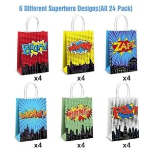 Superhéroe suministros para fiestas 24 bolsas de_2