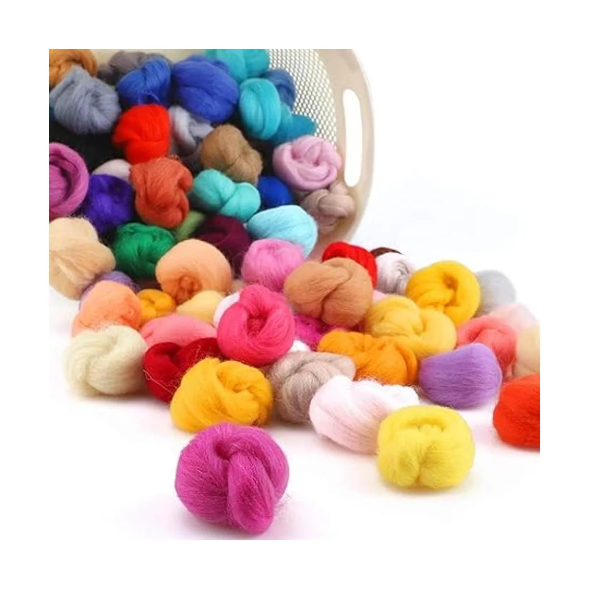 Habbi Lana de fieltro de aguja de 100 colores lana de