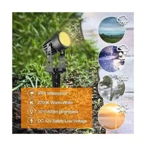 ECOWHO Iluminación de paisaje de bajo voltaje 12 V para_5