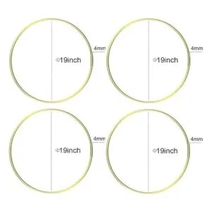 HOHIYA 4 piezas de aro de metal de 19 pulgadas corona_2