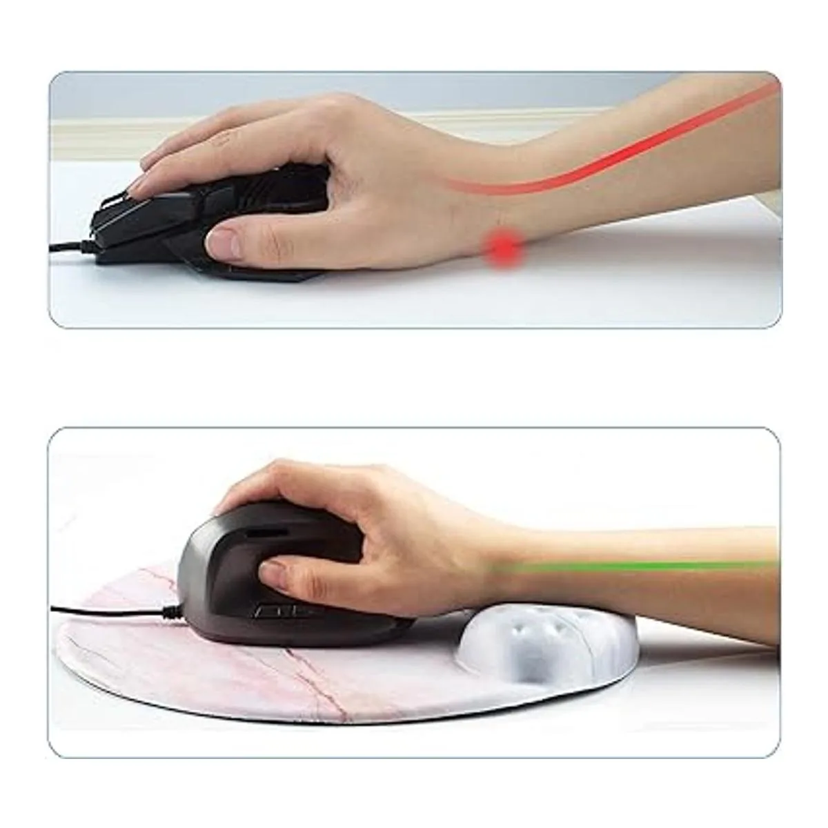 BRILA Alfombrilla de ratón con almohadilla para_3