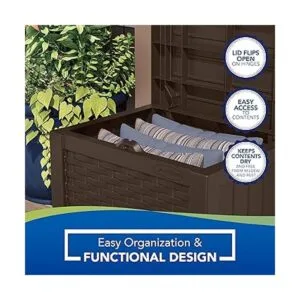 Suncast Asiento de almacenamiento de resina pequeña de 22_5