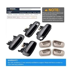 FAERSI Juego de 8 manijas de puerta interiores exteriores_4