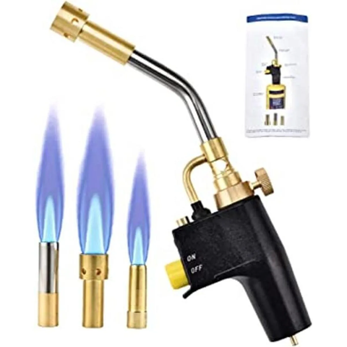 Cabezal de antorcha de propano con 3 puntas mapa de_1