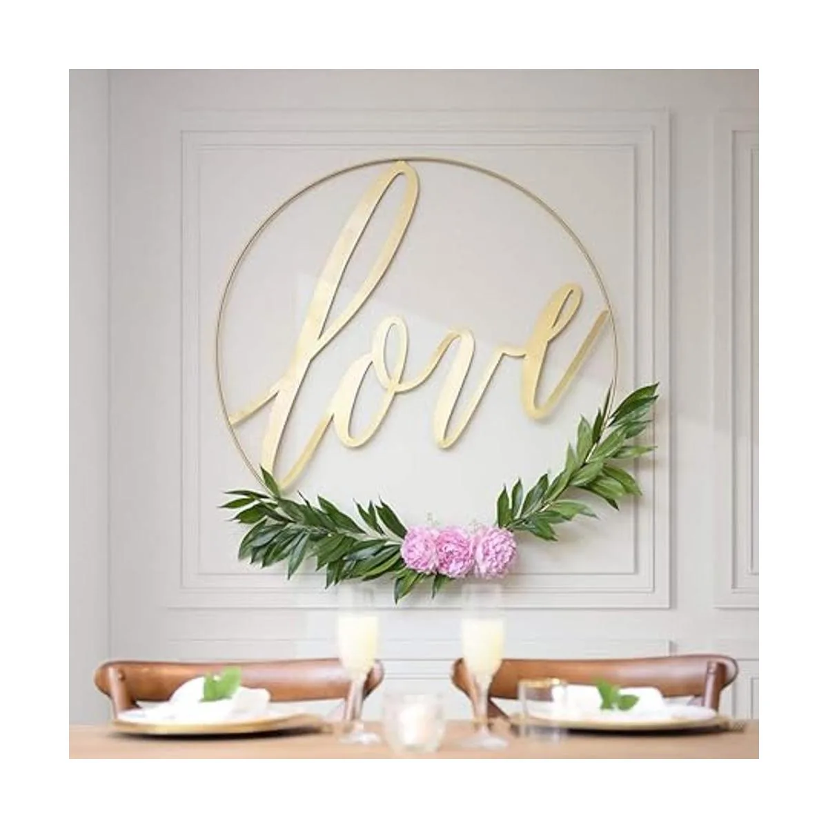 HOHIYA 4 piezas de aro de metal de 19 pulgadas corona_3