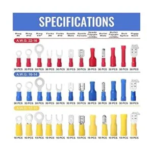 Qibaok 840 conectores de cable eléctrico terminales de_2
