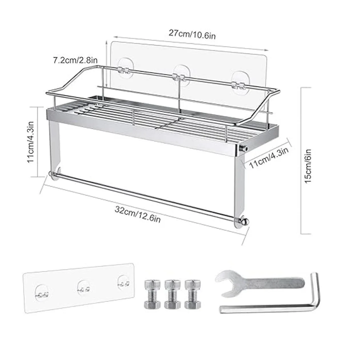Carry360 Estante adhesivo para soporte de toallas de