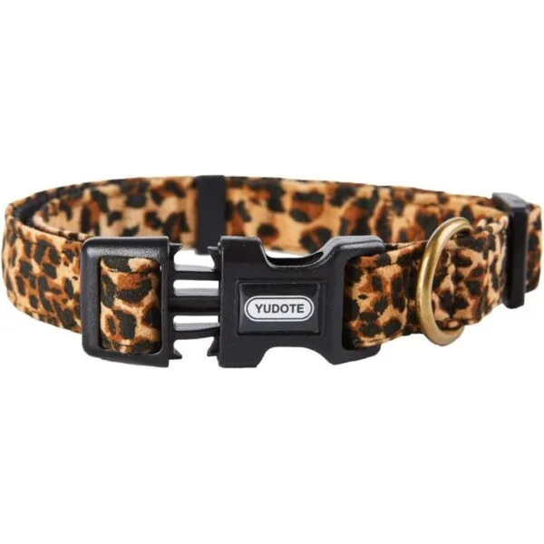 Petiry Collar de perro de tela flocada estampado de_1