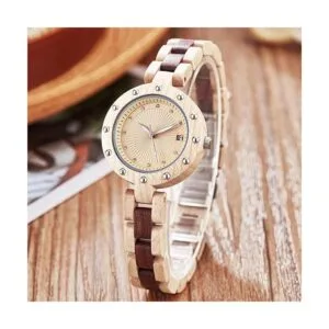 GORBEN Reloj de pulsera de madera de bambú para mujer_2