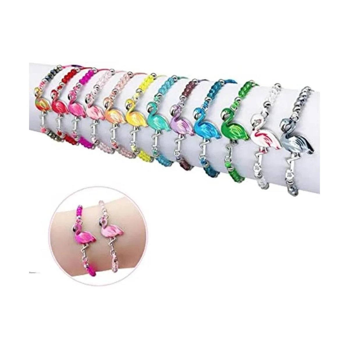 Elesa Miracle 12 pulseras de cuentas de cristal de amistad_1
