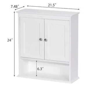 Spirich Armario de baño para el hogar montado en la pared