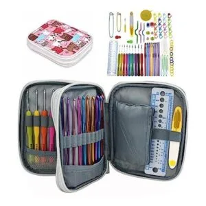 Katech Kit de ganchos de ganchillo con estuche juego de_1