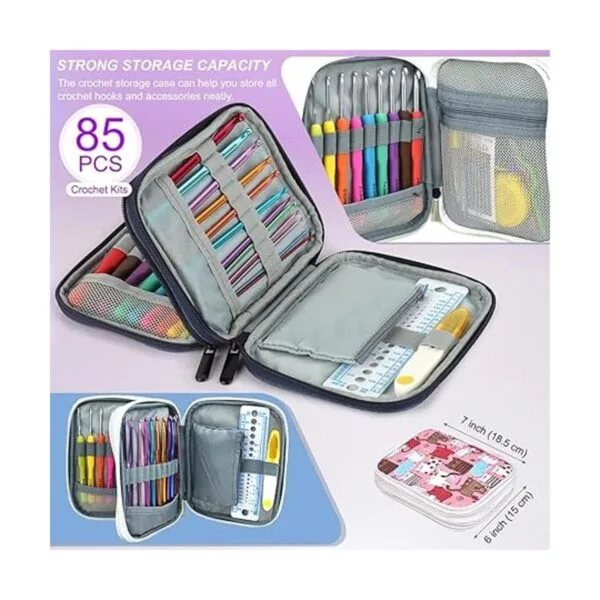 Katech Kit de ganchos de ganchillo con estuche juego de_3