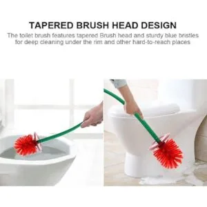 Cepillo de inodoro creativo con soporte y mango largo_6