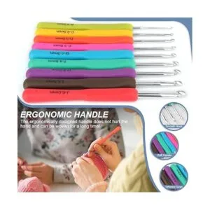 Katech Kit de ganchos de ganchillo con estuche juego de_4