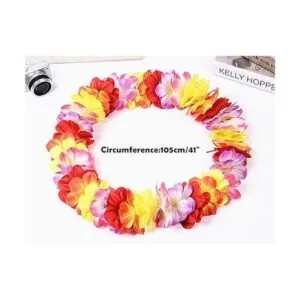 Guirnalda hawaiana de baile Hula Leis con flores_2