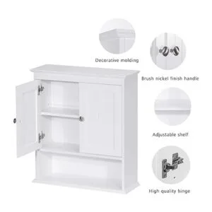 Spirich Armario de baño para el hogar montado en la pared