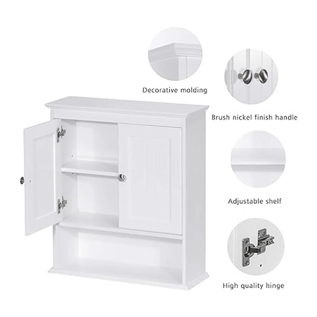 Spirich Armario de baño para el hogar montado en la pared