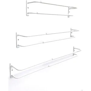 Estante extensible blanco juego de 3 Montaje en puerta_1