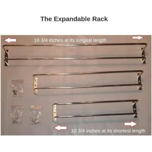 Estante extensible blanco juego de 3 Montaje en puerta_3