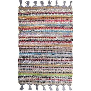 Alfombra de trapo 100 algodón de 24 x 36 pulgadas_5