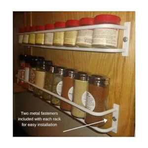 Estante extensible blanco juego de 3 Montaje en puerta_4