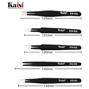 Kaisi Juego de 13 pinzas de precisión antiestáticas ESD