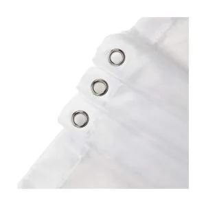 Cortina de ducha de color negro y gris para baño