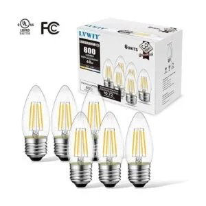 LVWIT Bombillas LED de Candelabro regulable B11 Filamento_6
