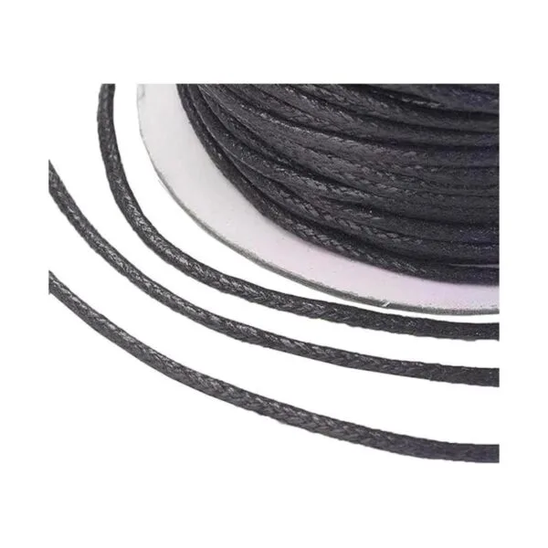 Craftdady Hilo encerado Algodón Negro 1.5mm_3