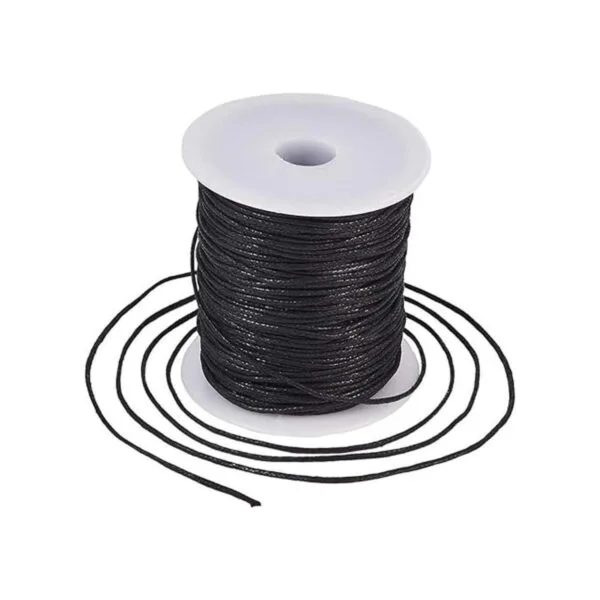 Craftdady Hilo encerado Algodón Negro 1.5mm_2