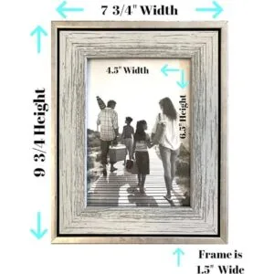 Tasse Verre Marcos de fotos rústicos de 5 x 7 pulgadas_2