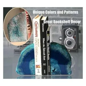 AMOYSTONE Sujetalibros decorativo de ágata para oficina_2