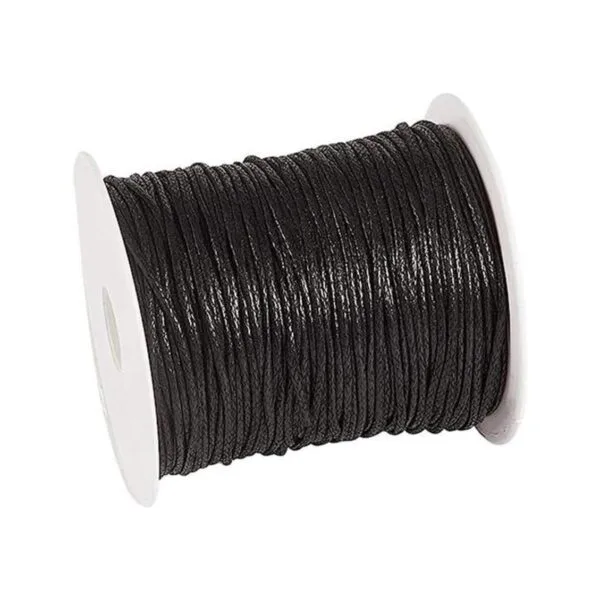 Craftdady Hilo encerado Algodón Negro 1.5mm_1