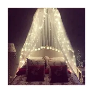 Mosquitera para cama toldo de cama con 100 luces LED_1