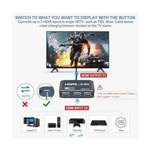 Interruptor HDMI 4K 60Hz de 3 puertos avedio Links_4