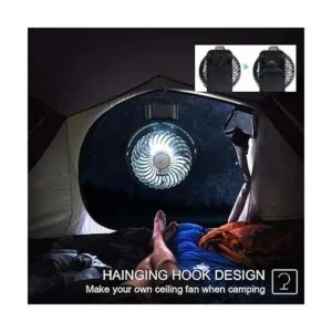 REENUO Ventilador de campamento de 5000 mAh con luces LED_5