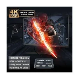 Interruptor HDMI 4K 60Hz de 3 puertos avedio Links_6