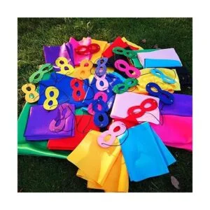 Juego de 20 capas y máscaras de superhéroe para niños con_6