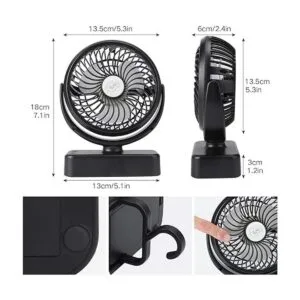 REENUO Ventilador de campamento de 5000 mAh con luces LED_6