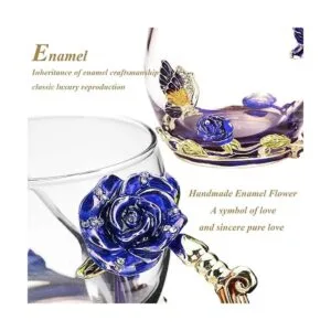 Taza de té de flor taza de té taza de café de vidrio