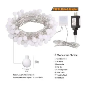 Mosquitera para cama toldo de cama con 100 luces LED_3