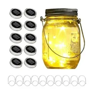 Luces solares mejoradas para tapa de tarro paquete de 10_1