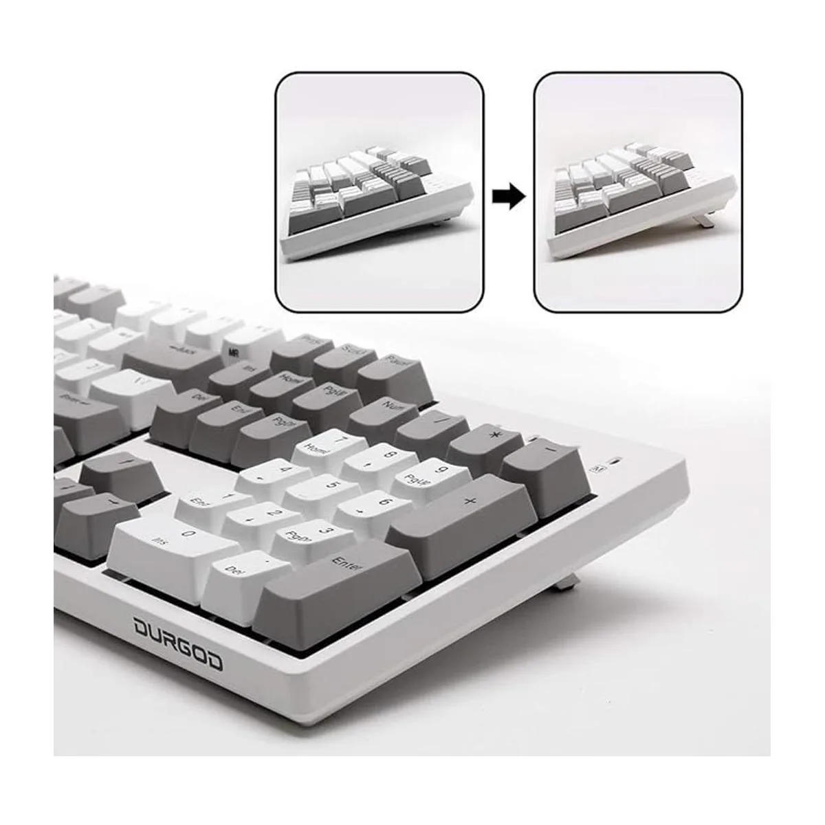 Durgod Teclado mecánico Taurus K310 104 teclas de tamaño