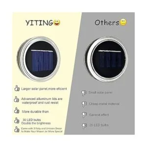 Luces solares mejoradas para tapa de tarro paquete de 10_5
