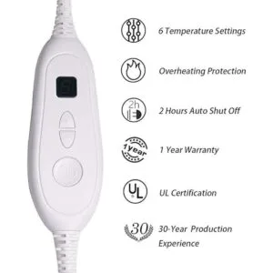 Ruqiji Almohadilla de calefacción de tamaño king XXXL de