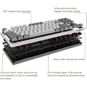 Durgod Teclado mecánico Taurus K310 104 teclas de tamaño