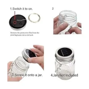 Luces solares mejoradas para tapa de tarro paquete de 10_6