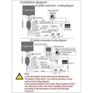 BONATECH DC12V motocicleta antirrobo alarma sistema de_3