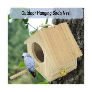 Tfwadmx Casa de pájaros de madera para colgar en el_2